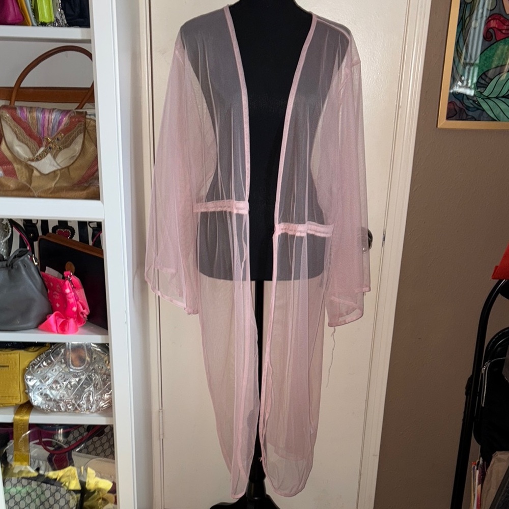Sheer Pink Long CoverUp